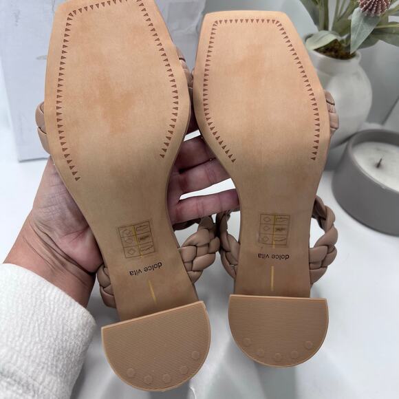 Dolce Vita Paily Croc Embossed Heel Sandal Café Stella Women 10 NWB Square Toe - Picture 9 of 11